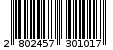 Γραμμωτός κωδικός 2802457301017