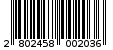 Γραμμωτός κωδικός 2802458002036