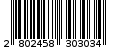 Γραμμωτός κωδικός 2802458303034