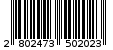Γραμμωτός κωδικός 2802473502023