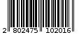 Γραμμωτός κωδικός 2802475102016