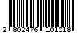 Γραμμωτός κωδικός 2802476101018