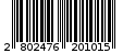 Γραμμωτός κωδικός 2802476201015