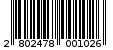Γραμμωτός κωδικός 2802478001026