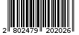 Γραμμωτός κωδικός 2802479202026