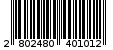 Γραμμωτός κωδικός 2802480401012