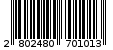 Γραμμωτός κωδικός 2802480701013