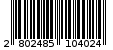 Γραμμωτός κωδικός 2802485104024