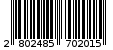 Γραμμωτός κωδικός 2802485702015