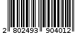 Γραμμωτός κωδικός 2802493904012