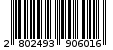 Γραμμωτός κωδικός 2802493906016