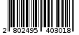 Γραμμωτός κωδικός 2802495403018