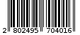 Γραμμωτός κωδικός 2802495704016