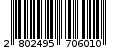 Γραμμωτός κωδικός 2802495706010
