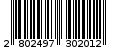 Γραμμωτός κωδικός 2802497302012