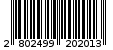 Γραμμωτός κωδικός 2802499202013