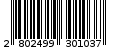 Γραμμωτός κωδικός 2802499301037