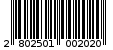 Γραμμωτός κωδικός 2802501002020