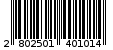 Γραμμωτός κωδικός 2802501401014