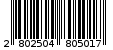 Γραμμωτός κωδικός 2802504805017