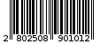 Γραμμωτός κωδικός 2802508901012
