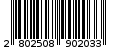 Γραμμωτός κωδικός 2802508902033