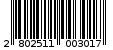 Γραμμωτός κωδικός 2802511003017