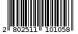 Γραμμωτός κωδικός 2802511101058