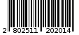 Γραμμωτός κωδικός 2802511202014