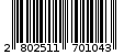 Γραμμωτός κωδικός 2802511701043