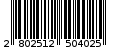 Γραμμωτός κωδικός 2802512504025