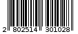 Γραμμωτός κωδικός 2802514301028