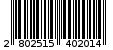 Γραμμωτός κωδικός 2802515402014