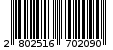 Γραμμωτός κωδικός 2802516702090
