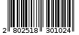 Γραμμωτός κωδικός 2802518301024
