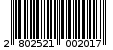Γραμμωτός κωδικός 2802521002017