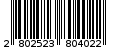 Γραμμωτός κωδικός 2802523804022