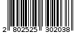 Γραμμωτός κωδικός 2802525302038