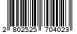 Γραμμωτός κωδικός 2802525704023