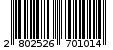 Γραμμωτός κωδικός 2802526701014