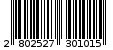 Γραμμωτός κωδικός 2802527301015
