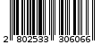 Γραμμωτός κωδικός 2802533306066