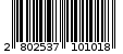 Γραμμωτός κωδικός 2802537101018