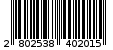 Γραμμωτός κωδικός 2802538402015