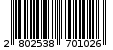 Γραμμωτός κωδικός 2802538701026