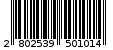 Γραμμωτός κωδικός 2802539501014