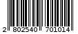 Γραμμωτός κωδικός 2802540701014