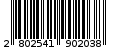 Γραμμωτός κωδικός 2802541902038