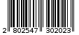 Γραμμωτός κωδικός 2802547302023