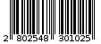 Γραμμωτός κωδικός 2802548301025